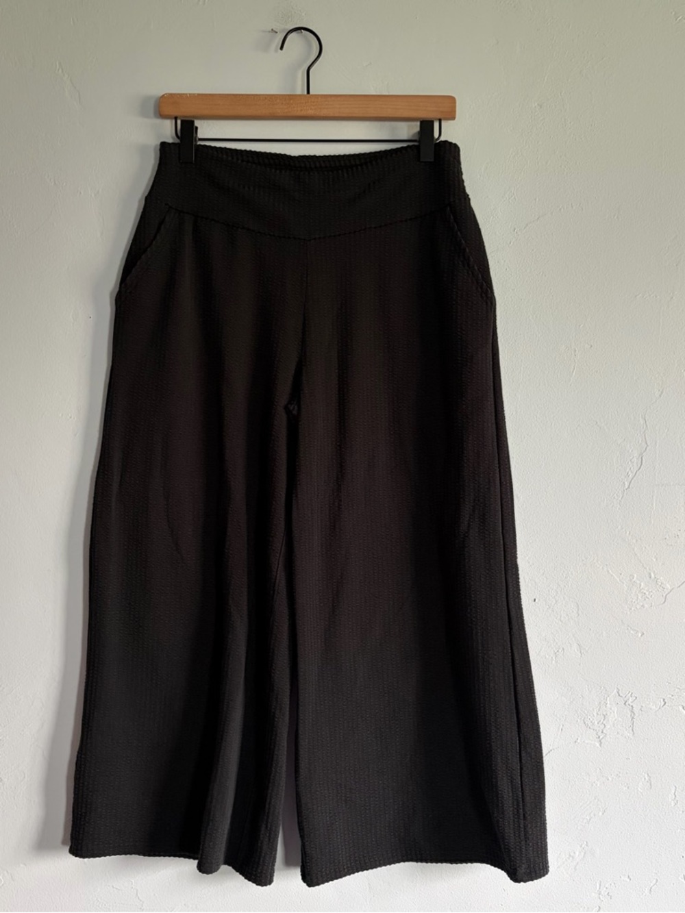 Toad&Co Chaka Wide Leg Pants Samba Texture Black - Picture 3 of 11